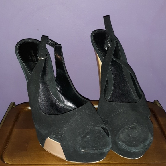 Sergio Rossi platform sandals black and beige nude - Picture 3 of 8